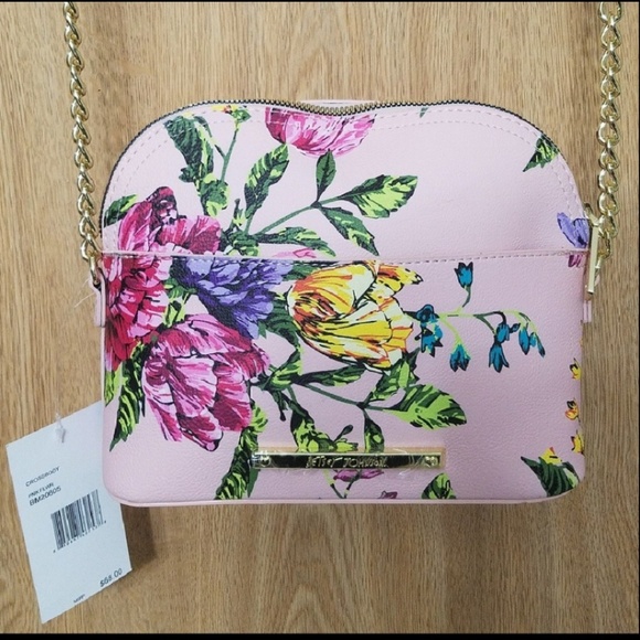 SOLD- Floral Betsey Johnson Large Tote/Crossbody! - Picture 6 of 7
